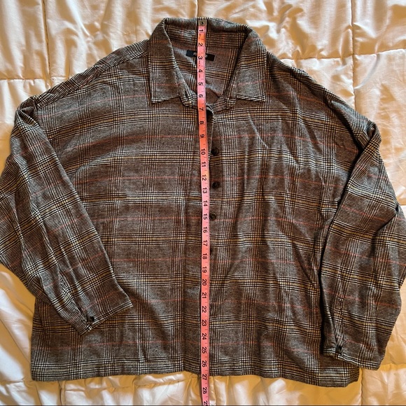 Madewell Grey Plaid Cotton Flannel Size XL - Picture 3 of 6